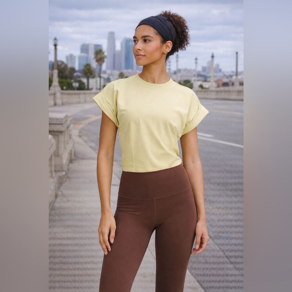 Lululemon Heavyweight Cotton T-Shirt‎ Bodysuit Finch Yellow